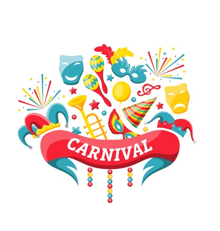 Celebration Festive Banner for Happy Carnivalのイラスト素材