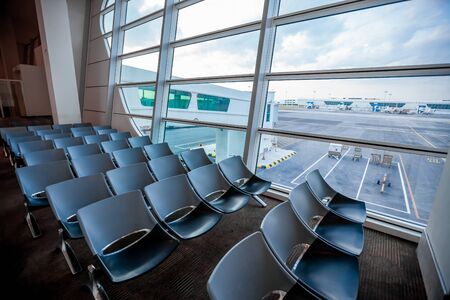 empty waiting room at the airport