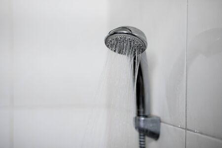 Shower close-up on light background