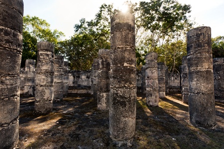 Ancient ruins of Maya, Mexico, Chichen Itzaの写真素材