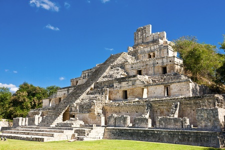 Famous Mayan city Edzna near by Campeche, Mexico