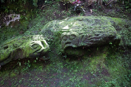 Goa Gajah or Elephant Cave in Bali, Indonesiaの写真素材