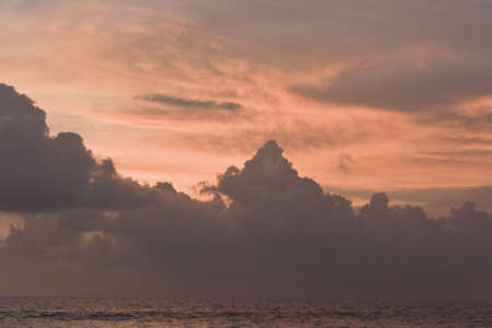 Sunset in Varkala, Kerala,  Indiaの写真素材