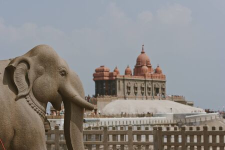 Kanyakumari landscape, holy center in the south Indiaの写真素材