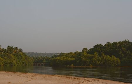 Goa beach landscape, Indiaの写真素材