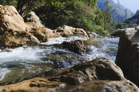 Neergarh Waterfall - famous tourist place near by Rishikesh, Indiaの写真素材