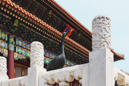 Architecture in details in China Beijing Forbidden city - ancient residence of Emperorのeditorial素材