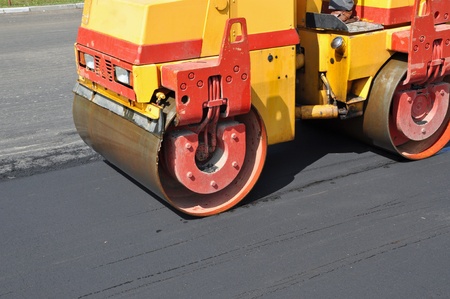 Asphalt consolidationの写真素材