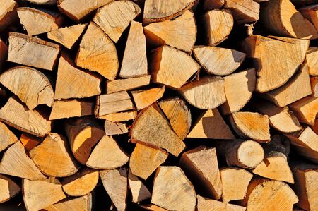 Chipped fire wood