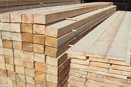 Edging board in stacks