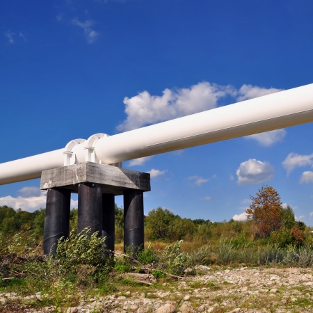 The high pressure pipeline の写真素材