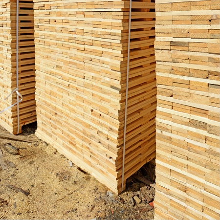 Edging board in stacks