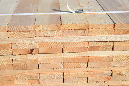 Eaves board in stacks