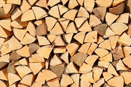 Chipped fire wood