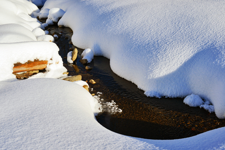 Winter creekの写真素材