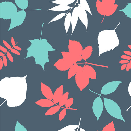 Seamless pattern with leaves trees.のイラスト素材