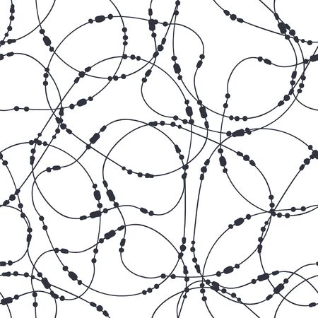 Seamless background with black bracelet.のイラスト素材