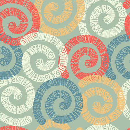 Colored ethnic seamless pattern.のイラスト素材