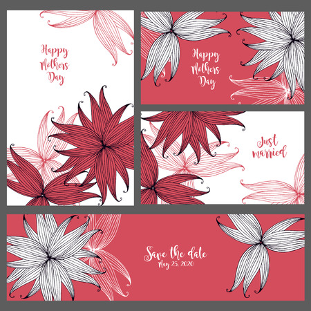 Wedding invitation. Collection cards.のイラスト素材