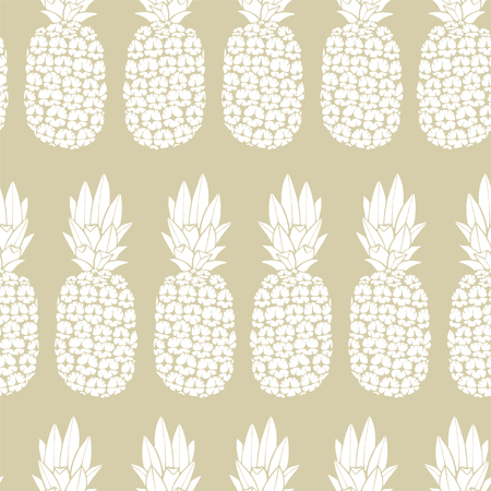 Seamless pattern with tropic pineapple.のイラスト素材
