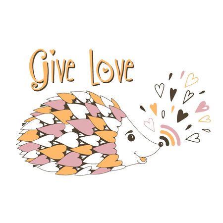 Give love. Vector illustration.のイラスト素材