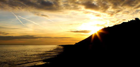 Sunset at the beach at Cromer Norfolk, East Anglia
