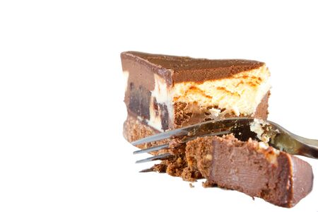 Home made chocolate fudge cakeの写真素材