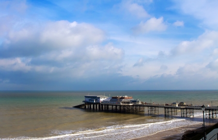 cromer pier in the bright midday sunのeditorial素材