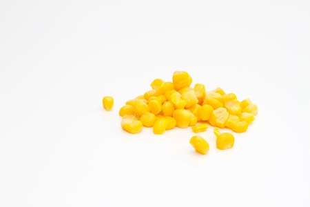 isolated fresh bright yellow sweetcornの写真素材