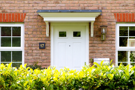 front door of a modern house in Englandの写真素材