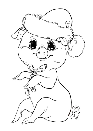Piglet Vector contourのイラスト素材