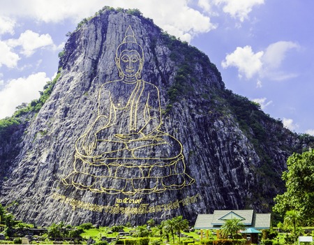 Buddha Mountain in pattaya Thailandの写真素材