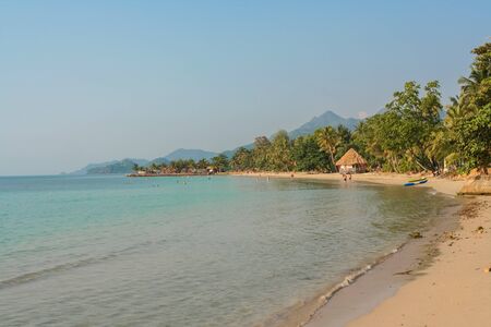 Tropical white sand beach of the island