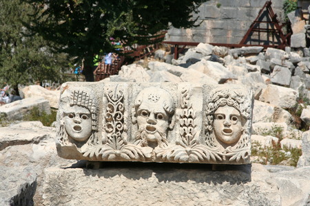 Ancient rock tomb in Myra, Turkey near Antalya