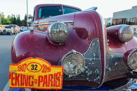Novokuznetsk, Russia, 13 June 2019: The 7th Peking to Paris Motor Challenge is unique in the motoring world a true endurance motor rally following in the wheel-tracks of the original pioneers of 1907のeditorial素材