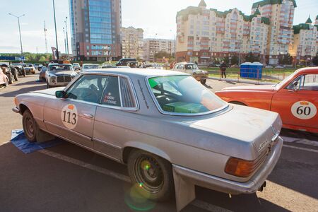 Novokuznetsk, Russia, 14 June 2019: The 7th Peking to Paris Motor Challenge is unique in the motoring world a true endurance motor rally following in the wheel-tracks of the original pioneers of 1907のeditorial素材