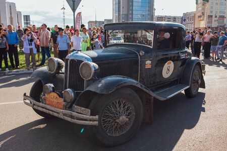 Novokuznetsk, Russia, 13 June 2019: The 7th Peking to Paris Motor Challenge is unique in the motoring world a true endurance motor rally following in the wheel-tracks of the original pioneers of 1907のeditorial素材