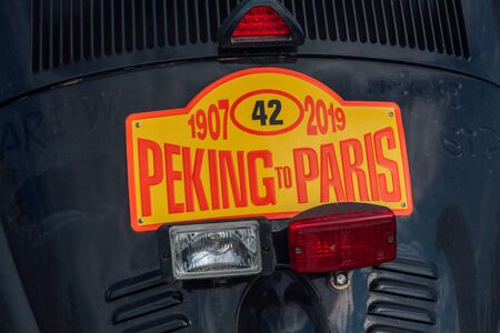 Novokuznetsk, Russia-June, 14 2019: The 7th Peking to Paris Motor Challenge is unique in the...