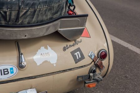 Novokuznetsk, Russia-June, 14 2019: The 7th Peking to Paris Motor Challenge is unique in the motoring world a true endurance motor rally following in the wheel-tracks of the original pioneers of 1907のeditorial素材