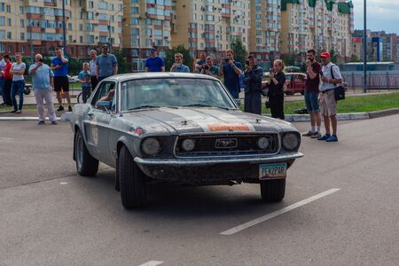 Novokuznetsk, Russia-June, 14 2019: The 7th Peking to Paris Motor Challenge is unique in the motoring world a true endurance motor rally following in the wheel-tracks of the original pioneers of 1907のeditorial素材