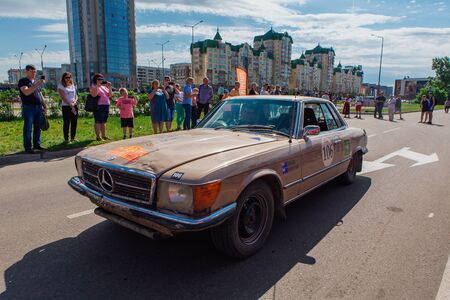 Novokuznetsk, Russia-June, 14 2019: The 7th Peking to Paris Motor Challenge is unique in the...