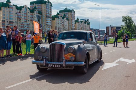 Novokuznetsk, Russia-June, 14 2019: The 7th Peking to Paris Motor Challenge is unique in the motoring world a true endurance motor rally following in the wheel-tracks of the original pioneers of 1907のeditorial素材