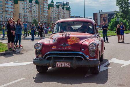 Novokuznetsk, Russia-June, 14 2019: The 7th Peking to Paris Motor Challenge is unique in the motoring world a true endurance motor rally following in the wheel-tracks of the original pioneers of 1907のeditorial素材