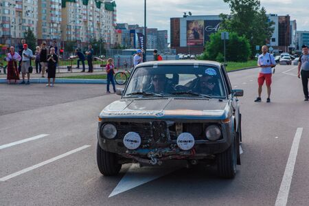 Novokuznetsk, Russia-June, 14 2019: The 7th Peking to Paris Motor Challenge is unique in the motoring world a true endurance motor rally following in the wheel-tracks of the original pioneers of 1907のeditorial素材