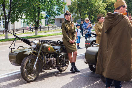 Novokuznetsk, Russia - June 24, 2020: Victory parade. Victory Day in the Great Patriotic War....