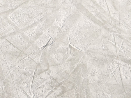 Ice background with marks from skating and hockey.の写真素材