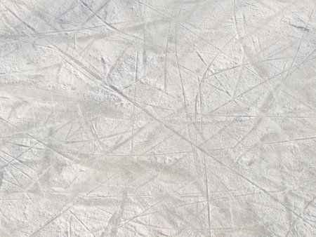 Ice background with marks from skating and hockey.の写真素材