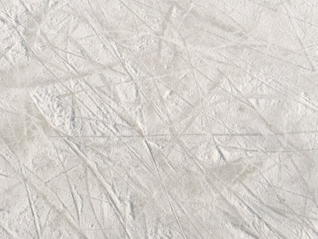 Ice background with marks from skating and hockey.の写真素材