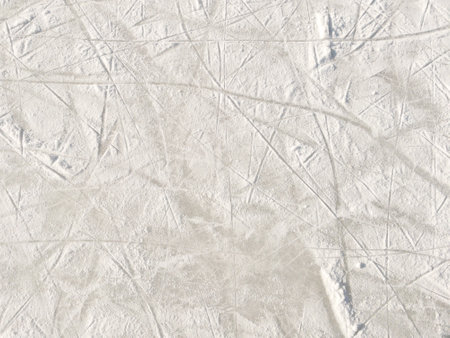 Ice background with marks from skating and hockey.の写真素材