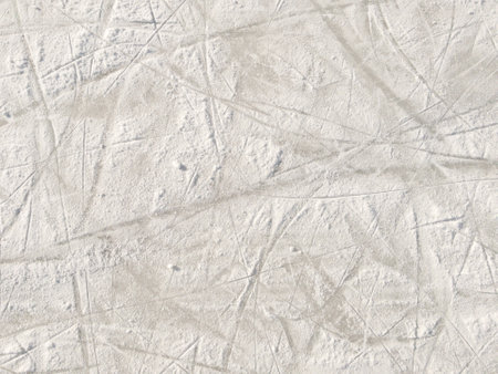 Ice background with marks from skating and hockey.の写真素材
